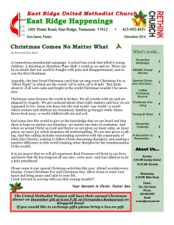 Christmas Comes No Matter What - East Ridge United Methodist