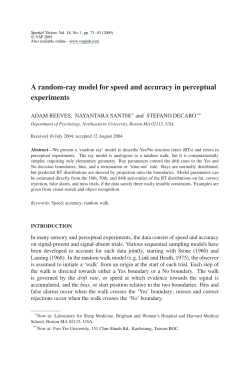 A random-ray model for speed and accuracy in perceptual