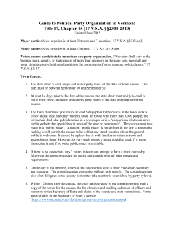 Guide to Party Organization and Duties