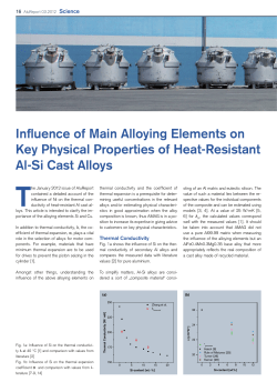 Influence of Main Alloying Elements on Key Physical Properties of