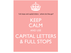 Capital letters and full stops
