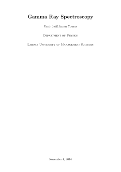 Gamma Ray Spectroscopy