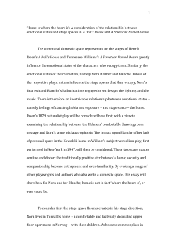 1 `Home is where the heart is`: A consideration of the relationship