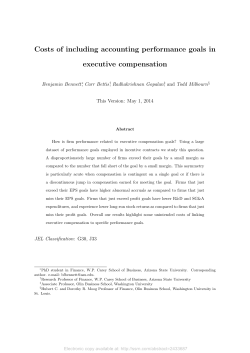 Costs of including accounting performance goals in executive