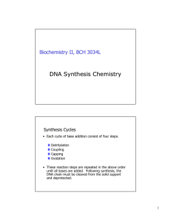 DNA Synthesis Chemistry