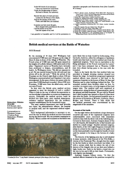 British medical services at the Battle of Waterloo