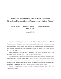 Mortality, Incarceration, and African