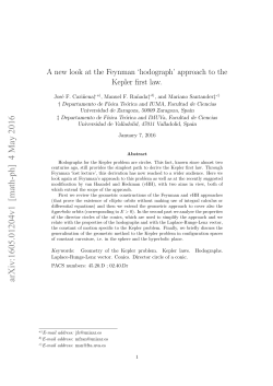 A new look at the Feynmanhodograph`approach to the Kepler first law