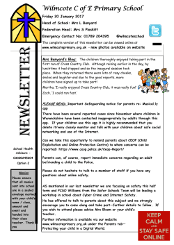 new sletter - Wilmcote Primary School