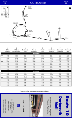 New Bedford Route 10 Schedule