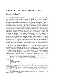 a new deal in a world of old ones - Penn Law