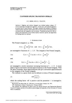clothoid spline transition spirals