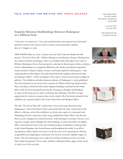 Press Release - Yale Center for British Art