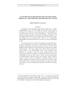 an uncertain future for section 5 of the voting rights act