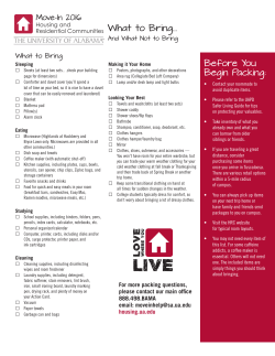 to view our guide on what to bring .