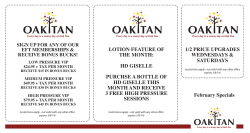 February Specials LOTION FEATURE OF THE MONTH
