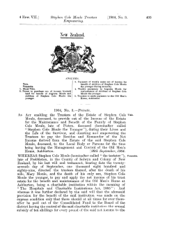 4 EDW VII 1904 No 3 Stephen Cole Moule Trustees