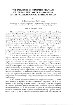 THE INFLUENCE OF AMMONIUM SULPHATE ON THE