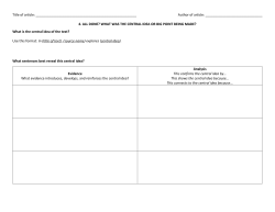 3. Central Idea of Non-Fiction Texts Central Idea of Non