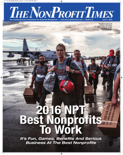 2016 "Best Nonprofits To Work For"