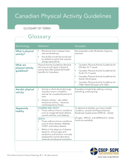 Canadian Physical Activity Guidelines