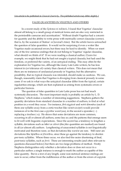 scheinprosodie in vegetius and others