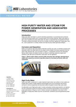High Purity Water for Power Generation