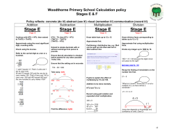 Calculation policy stage E and F