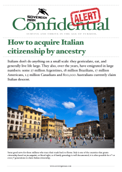 How to acquire Italian citizenship by ancestry