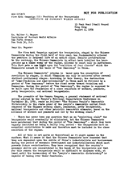 Five Anti Campaign III" Position of the Bourgeoisie