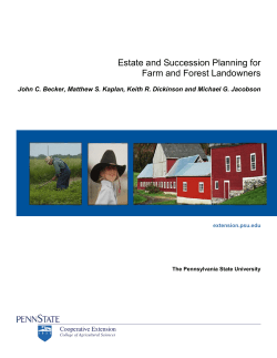Estate and Succession Planning for Farm and Forest Landowners