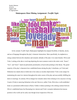 Shakespeare Data Mining Assignment: Twelfth Night