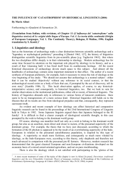 1. Linguistics and ideology