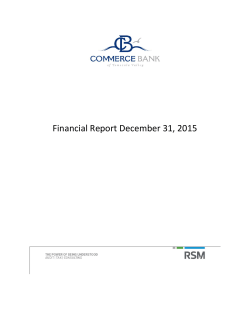 CBTV 2015 Annual Report - Commerce Bank of Temecula Valley