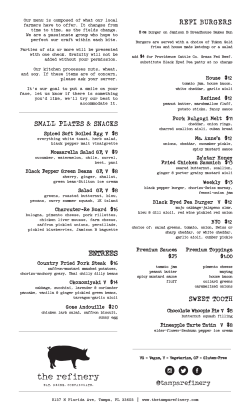 entrees - The Refinery