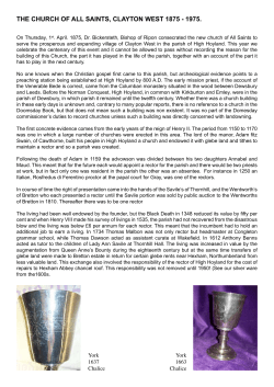 PDF - All Saints` Church Clayton West