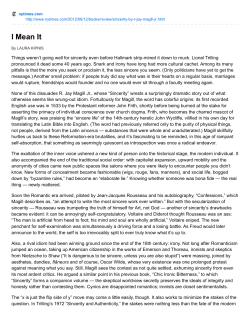 I Mean It - Laura Kipnis