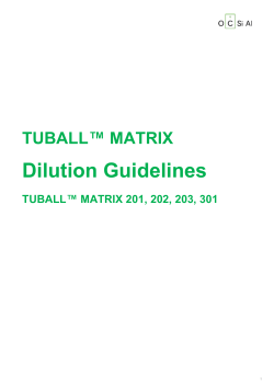 Dilution Guidelines