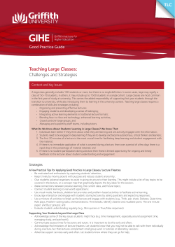 Teaching Large Classes