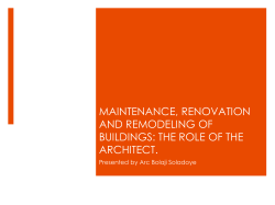 maintenance, renovation and remodeling of buildings