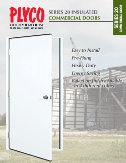 SERIES 20 INSULATED COMMERCIAL DOORS