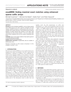 essaMEM: finding maximal exact matches using