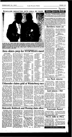 Area skiers prep for NYSPHSAA meet Uhlaender claims gold at