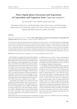 Three-liquid-phase Extraction and Separation of Capsanthin and