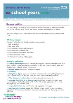 Shoulder stability - Berkshire Healthcare NHS Foundation Trust