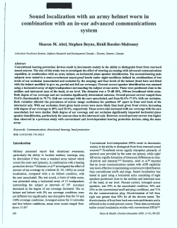 Sound localization with an army helmet worn in combination with an