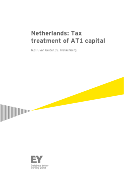 Netherlands: Tax treatment of AT1 capital