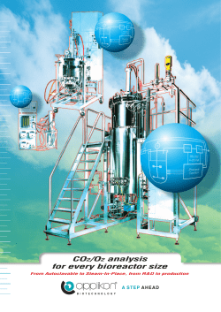 CO2/O2 analysis for every bioreactor size