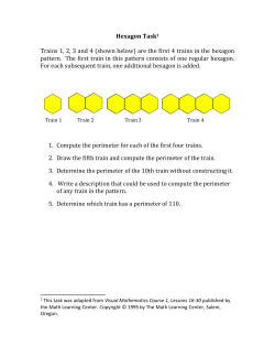 Hexagon Task1 Trains 1, 2, 3 and 4 (shown below) are the first 4