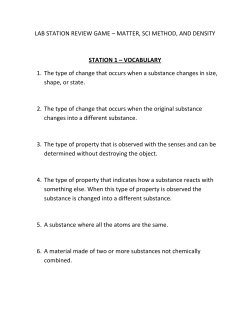 LAB STATION REVIEW GAME &ndash; MATTER, SCI METHOD, AND